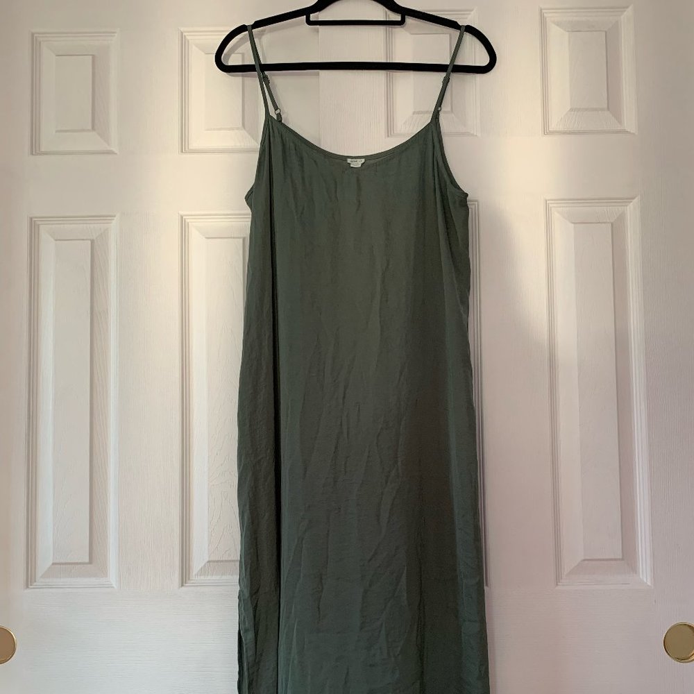Aerie Satin Midi Slip Dress - M